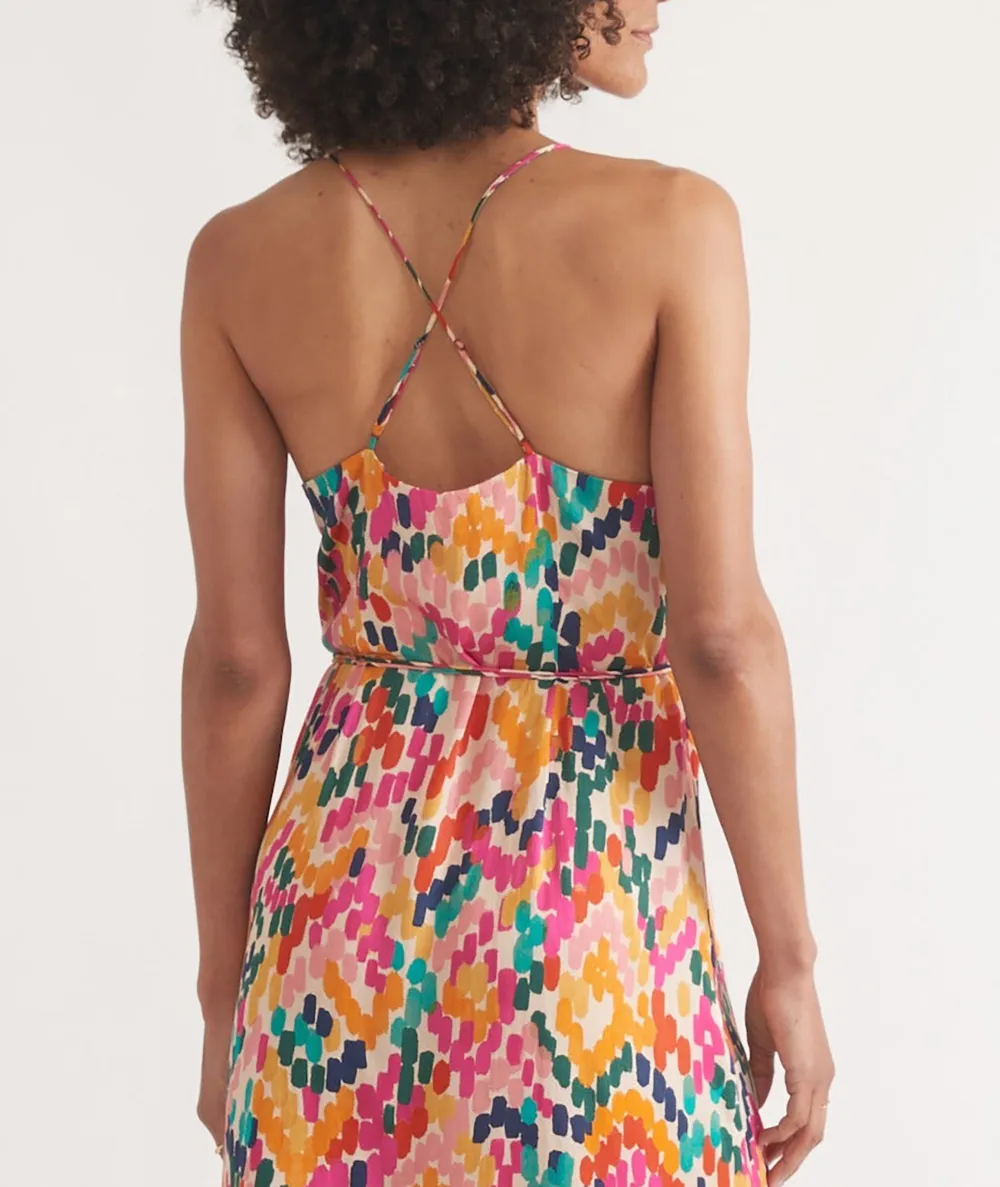 Multicolor Floral Print A-Line Dress