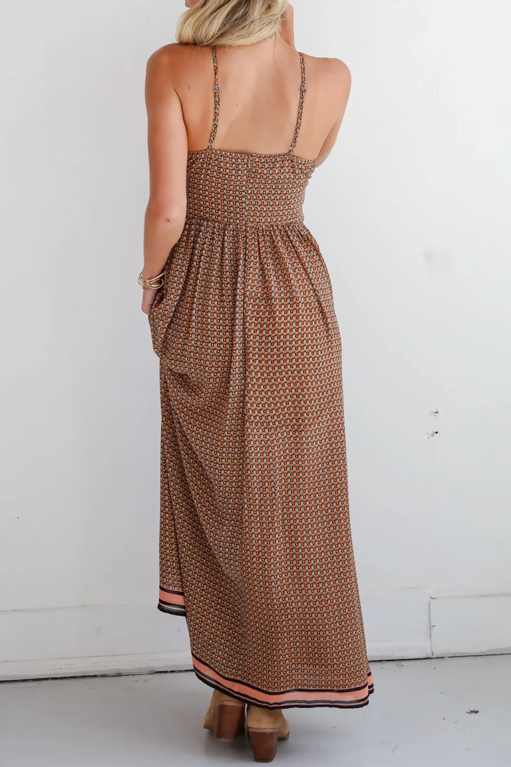 Exceptional Fate Mocha Maxi Dress