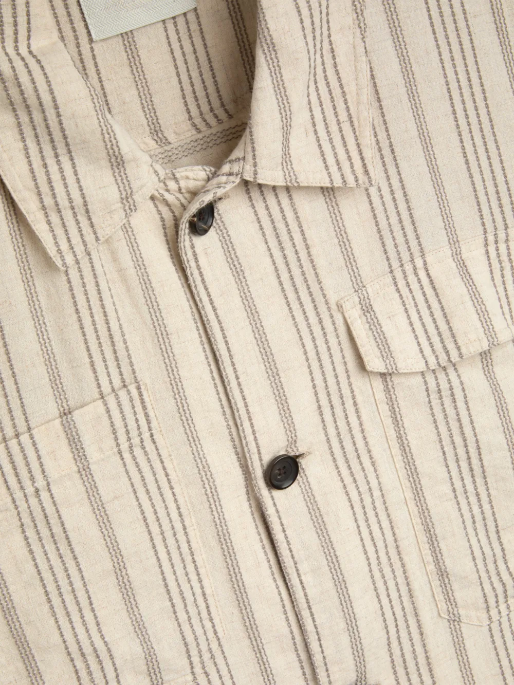 Sand Short Sleeve  Cotton-Hemp Shirt