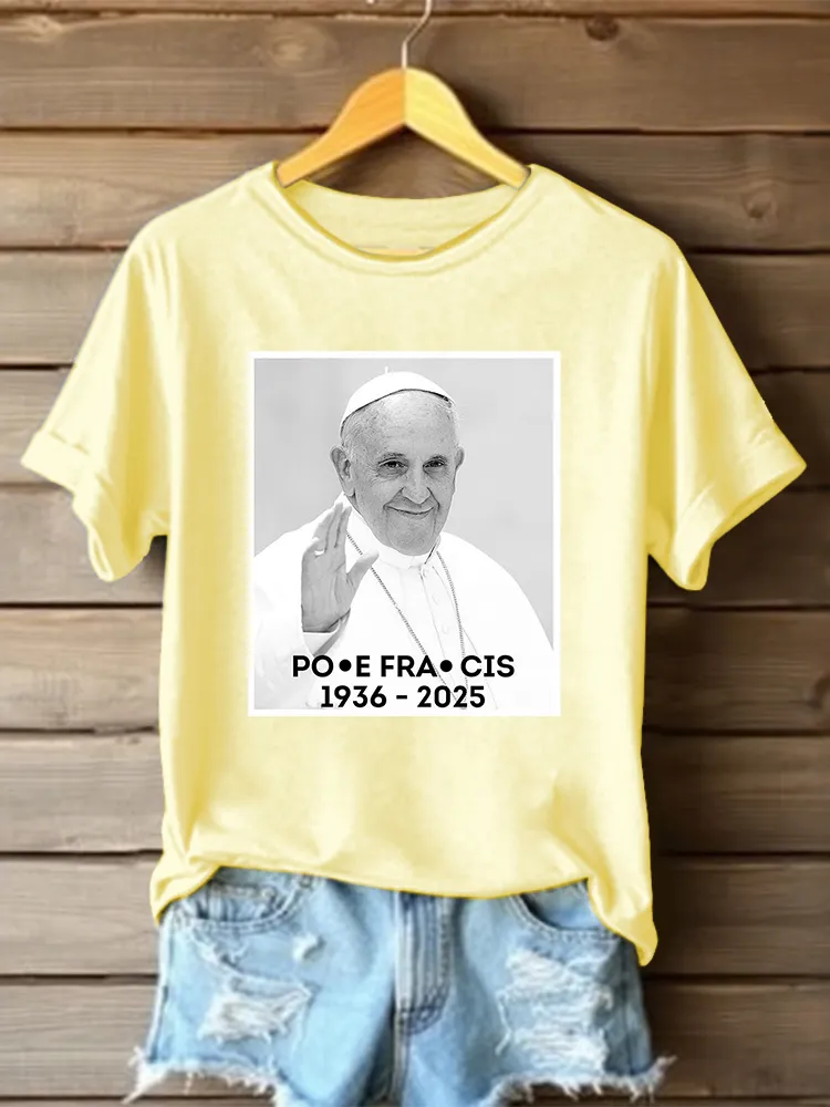 Women's Rip 1936-2025 PF Print Short Sleeve Round Neck Cotton T-Shirt