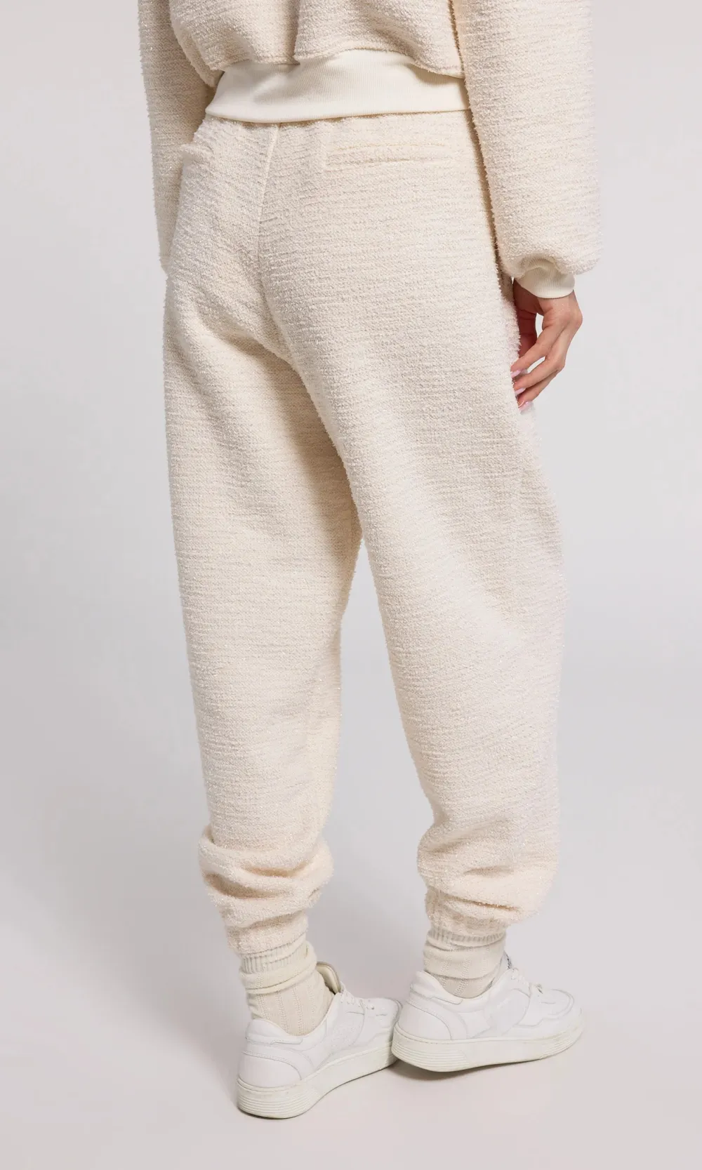 Elastic Waist Tweed Jogger
