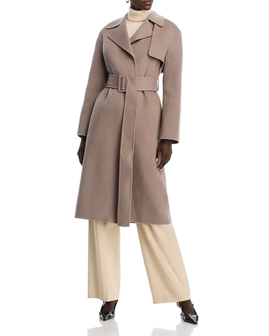 Cashmere Wrap Trench Coat