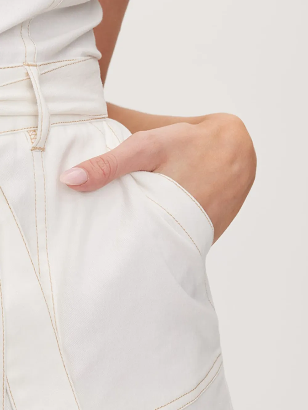 Button Front Denim Midi Dress