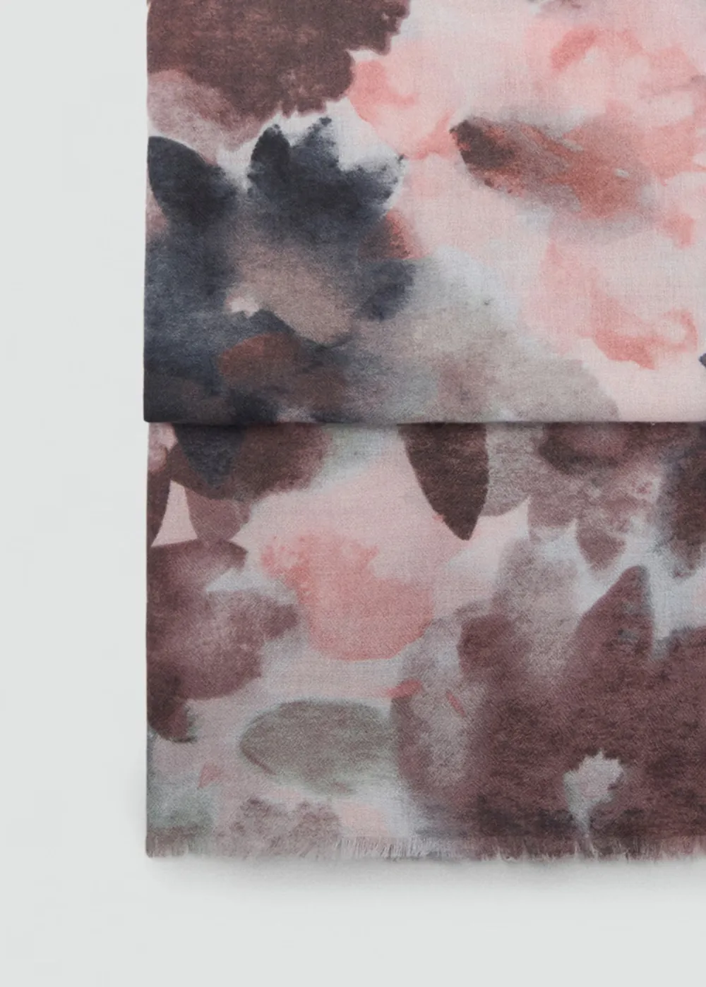 Light Pink Casual Style Floral Print  Scarf