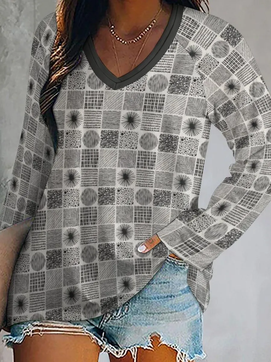 Doodle Patch Long Sleeve Top