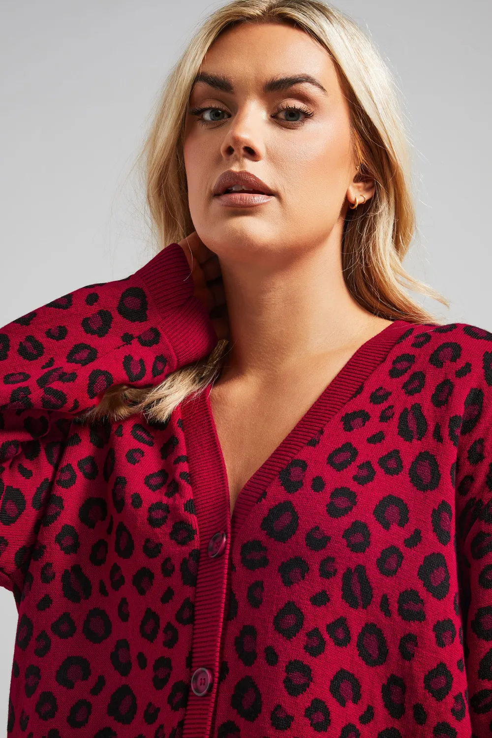 LIMITED COLLECTION Curve Blue Snowflake Knitted Cardigan