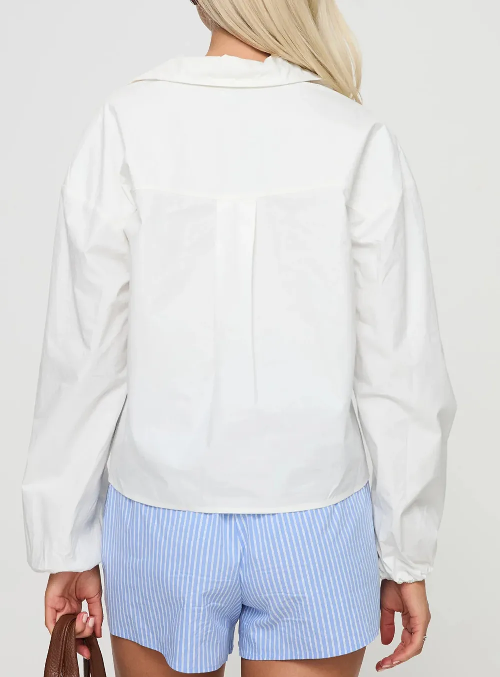 Puff Sleeve Cropped Shirt