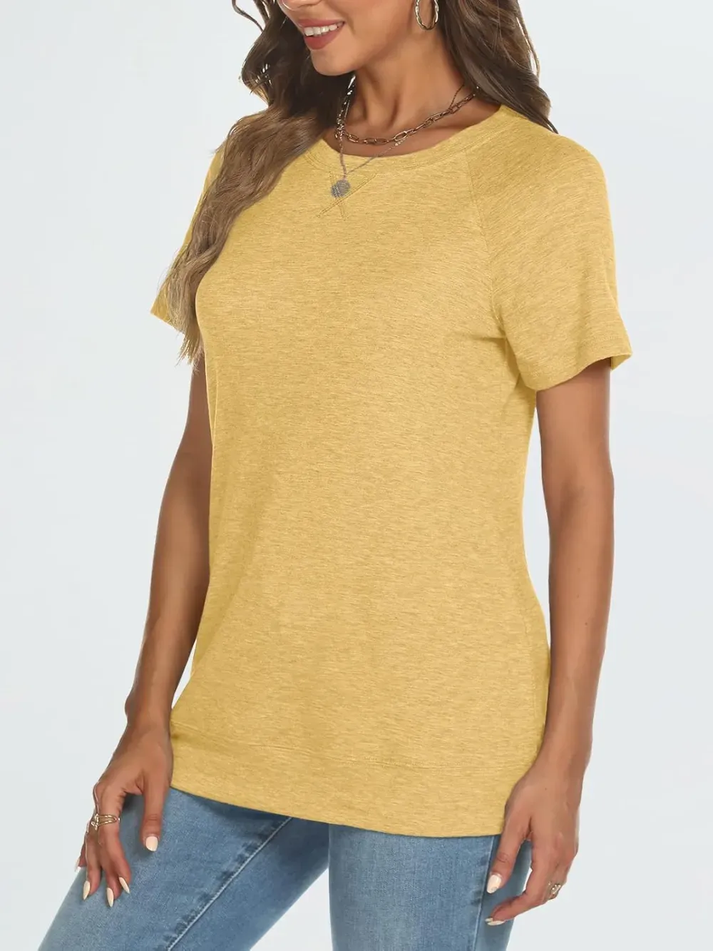 AUTOMET T Shirts Short Sleeve Crewneck Tees for Women Trendy Lightweight Soft Casual Summer Tops Clothes 2024