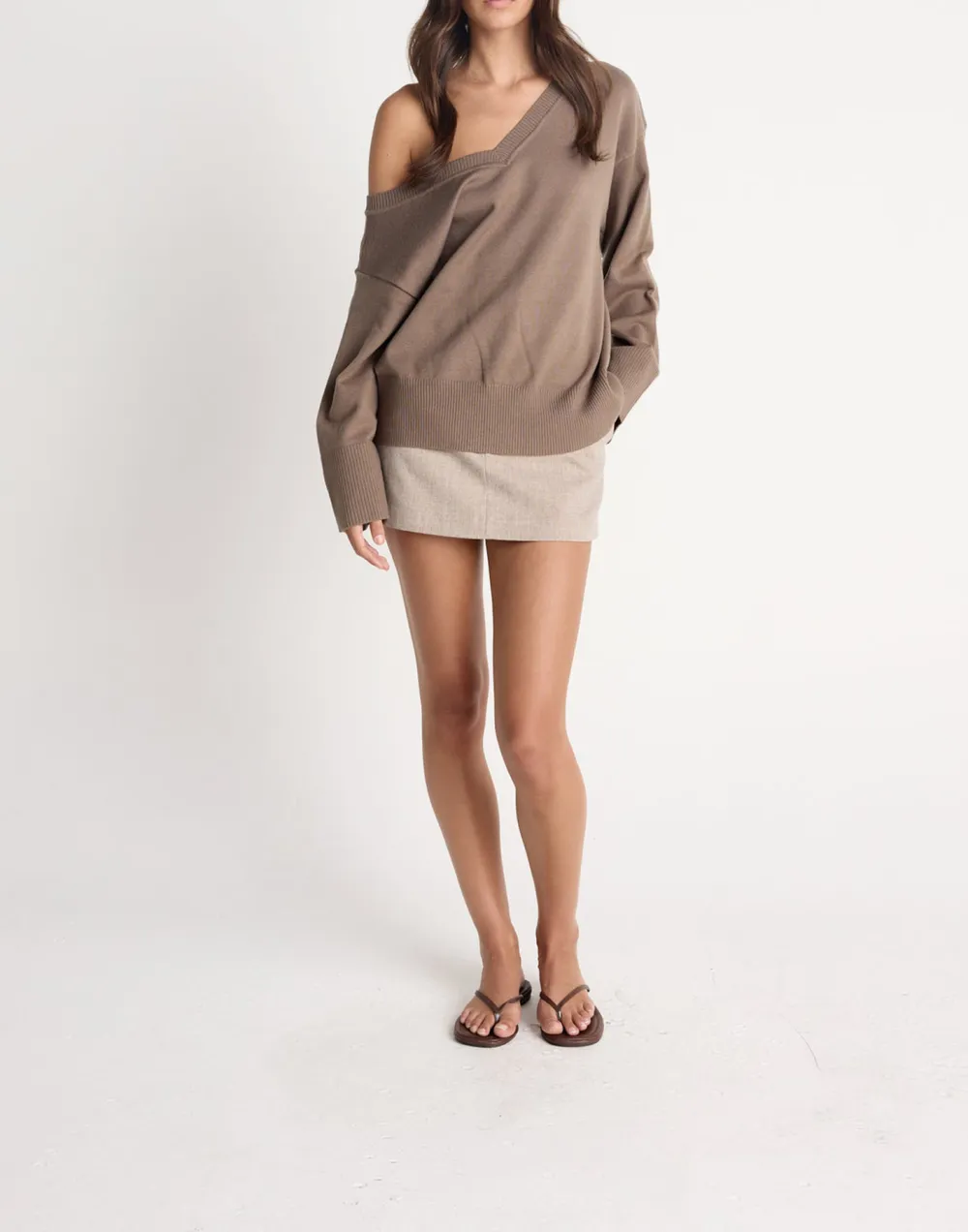 Fashionable And Creative One-Shoulder Textured Top