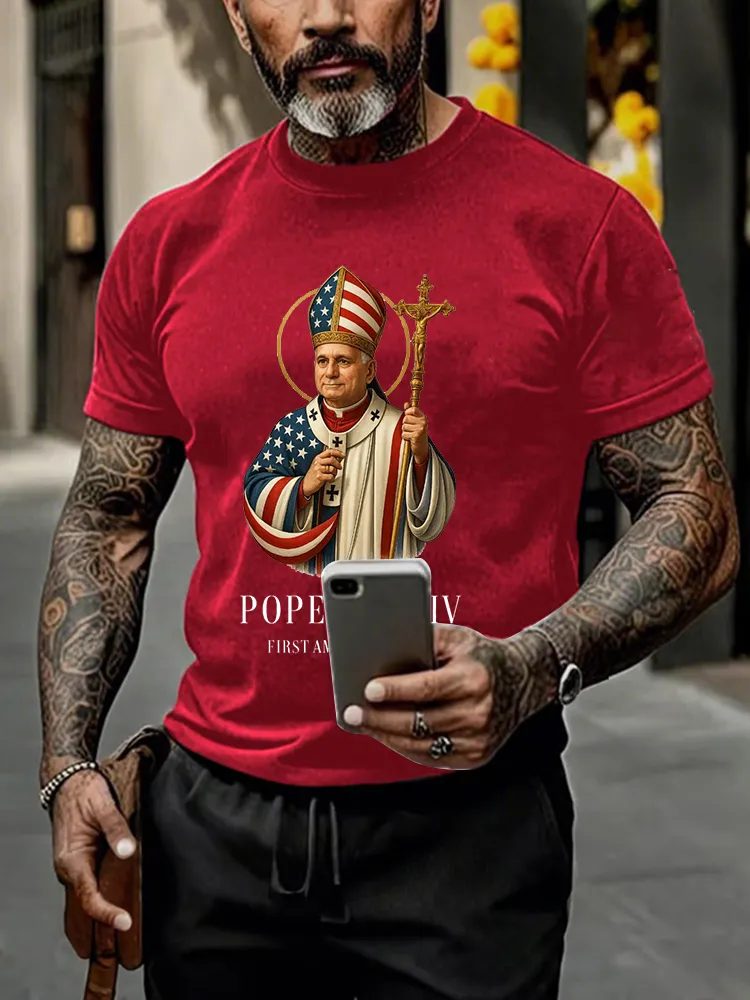 Men'S Habemus Papam Pope Leo Xiv Printed T-Shirt