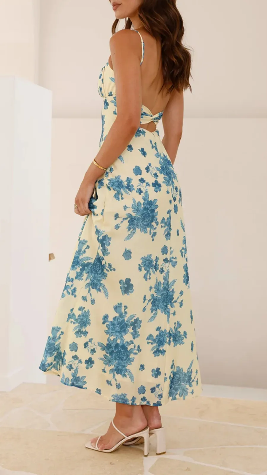 Floral Strap Midi Dress