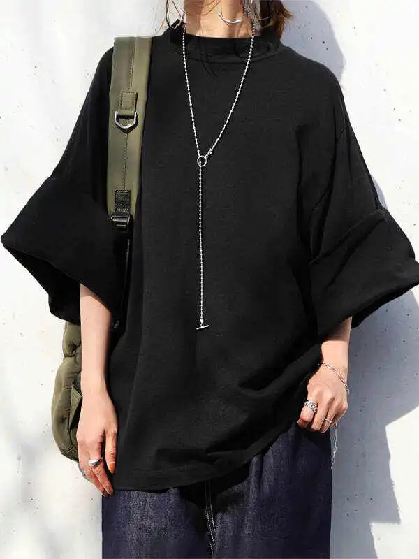 Original Solid Color Casual Flared Sleeve Loose T-Shirts