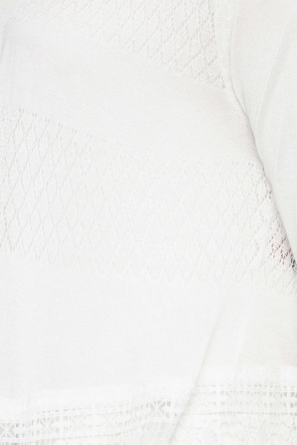 YOURS Curve Black Lace Waterfall Shrug