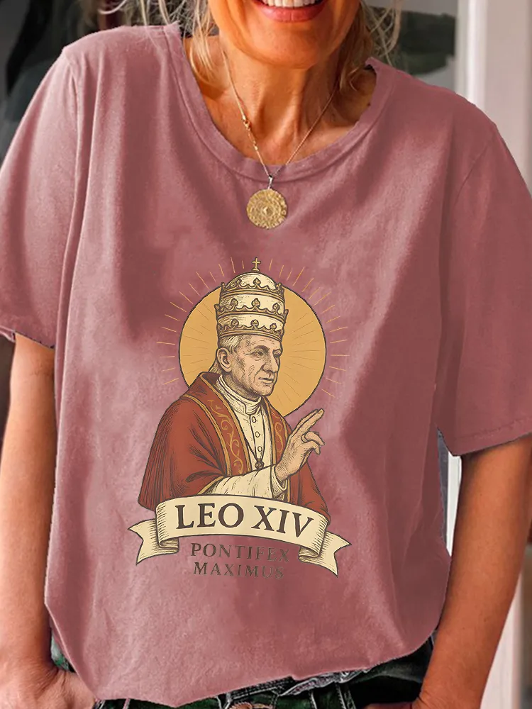 Women'S Pope Leo Xiv  Made In America Round-Neck Short-Sleeved T-Shirt