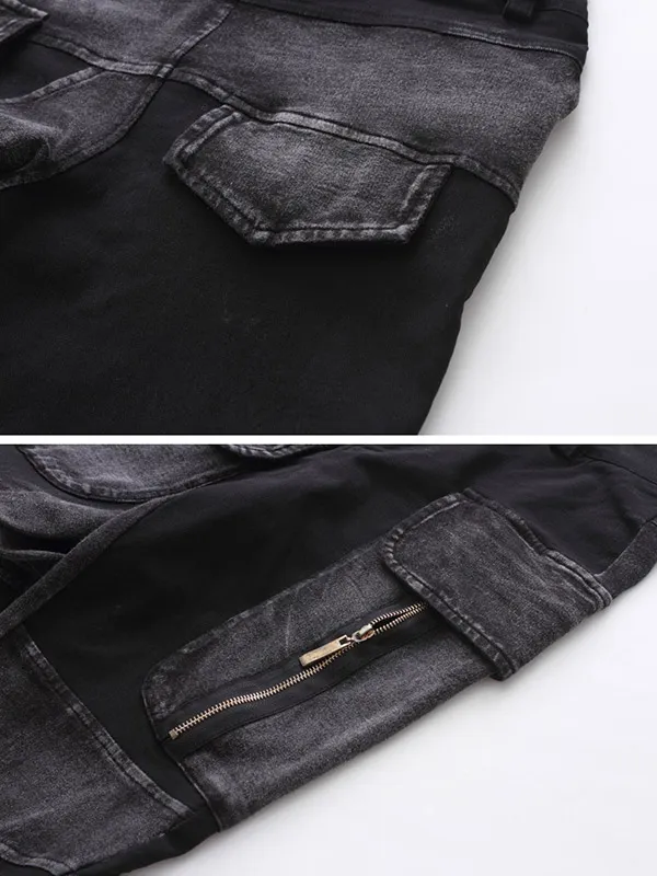 Multiple Zipper Casual Slimming Jeans Harem Pants