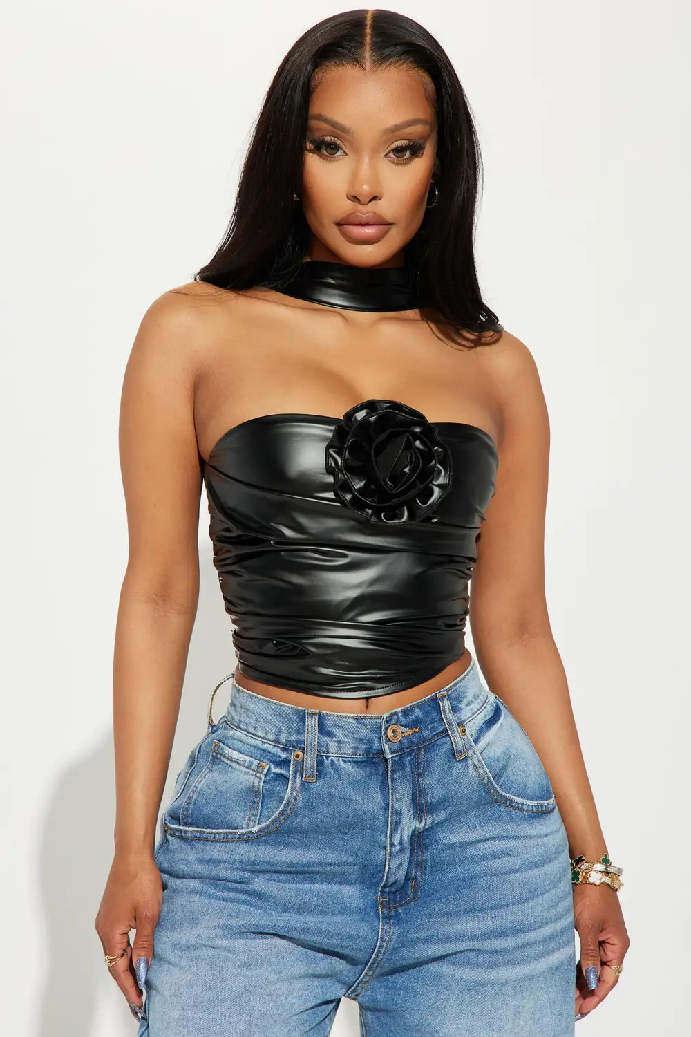 Bad Romance Rosette Top - Black
