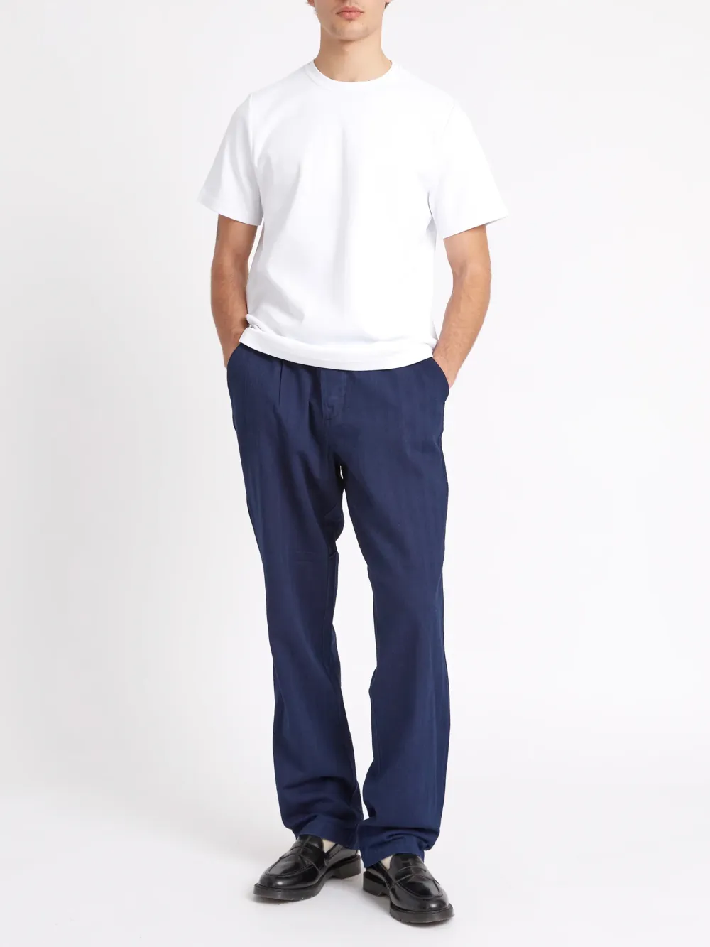 White Crew Neck Casual Style T-Shirt