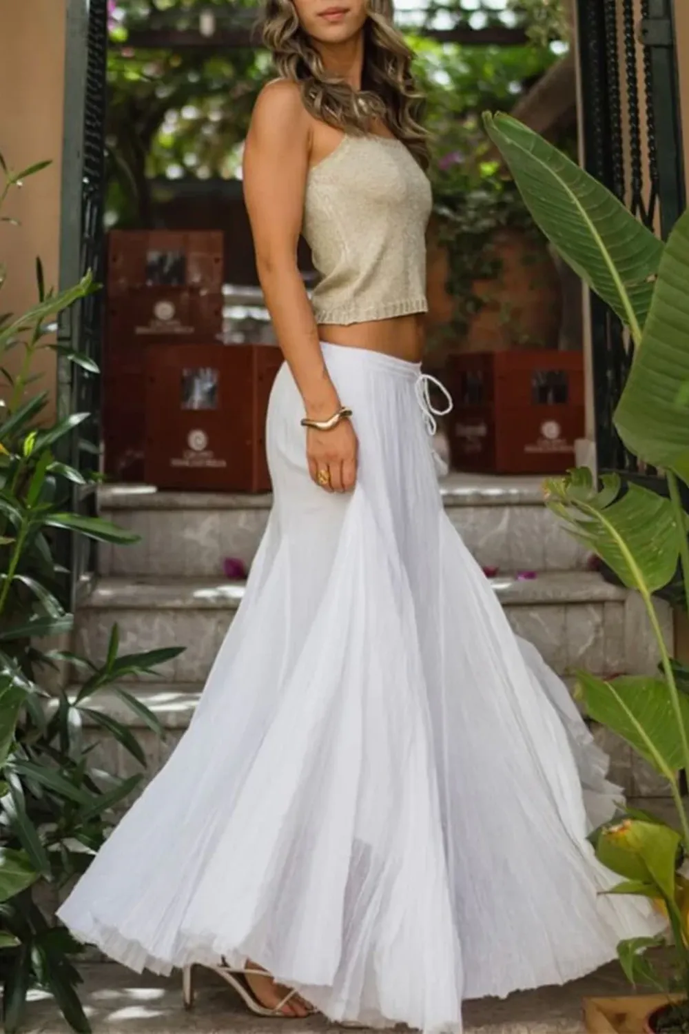 Gold Knitted Camisole Top