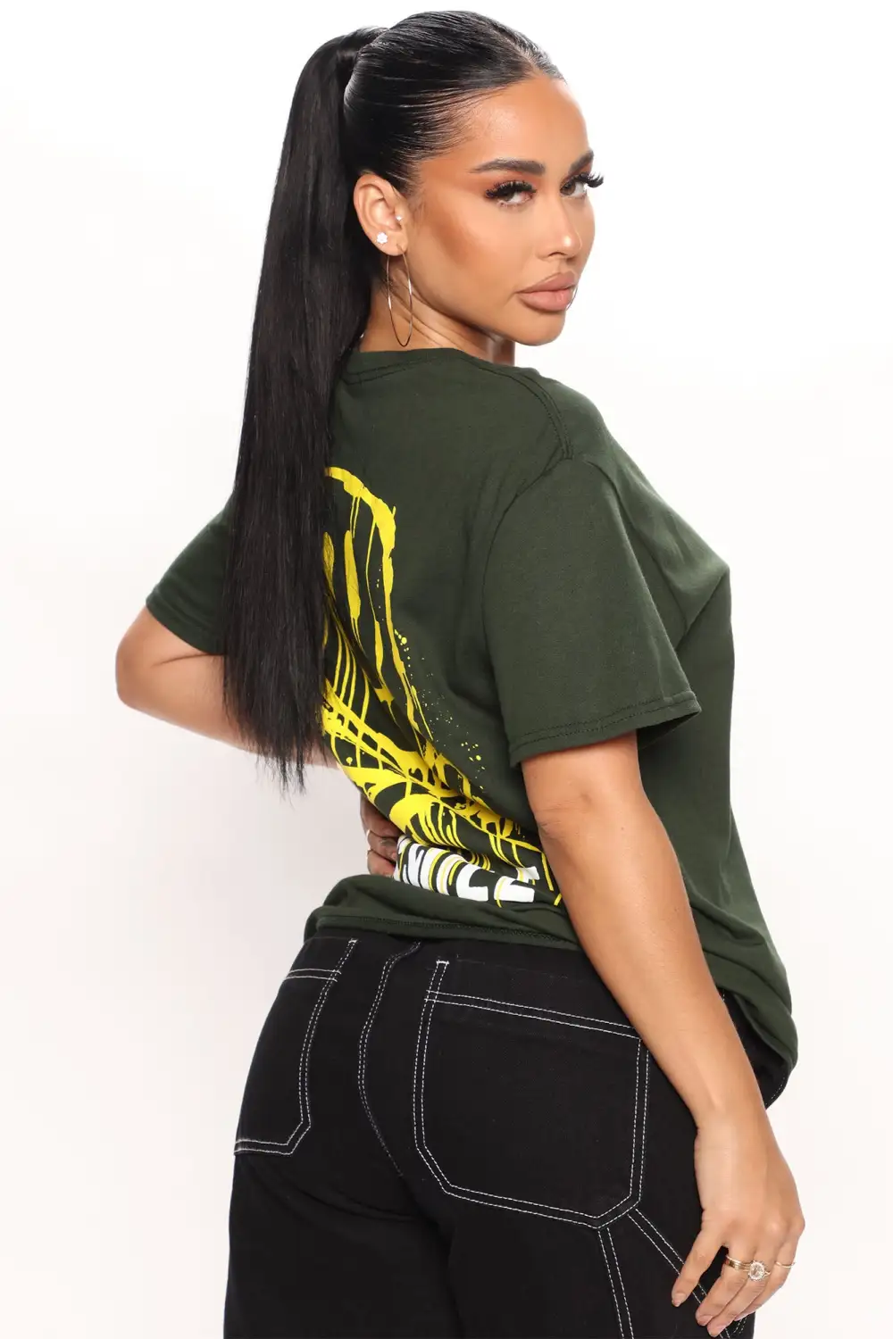 Smile Skeleton Graphic T-Shirt - Green