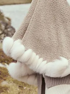 Knitted Plain Loose Teddy Jacket