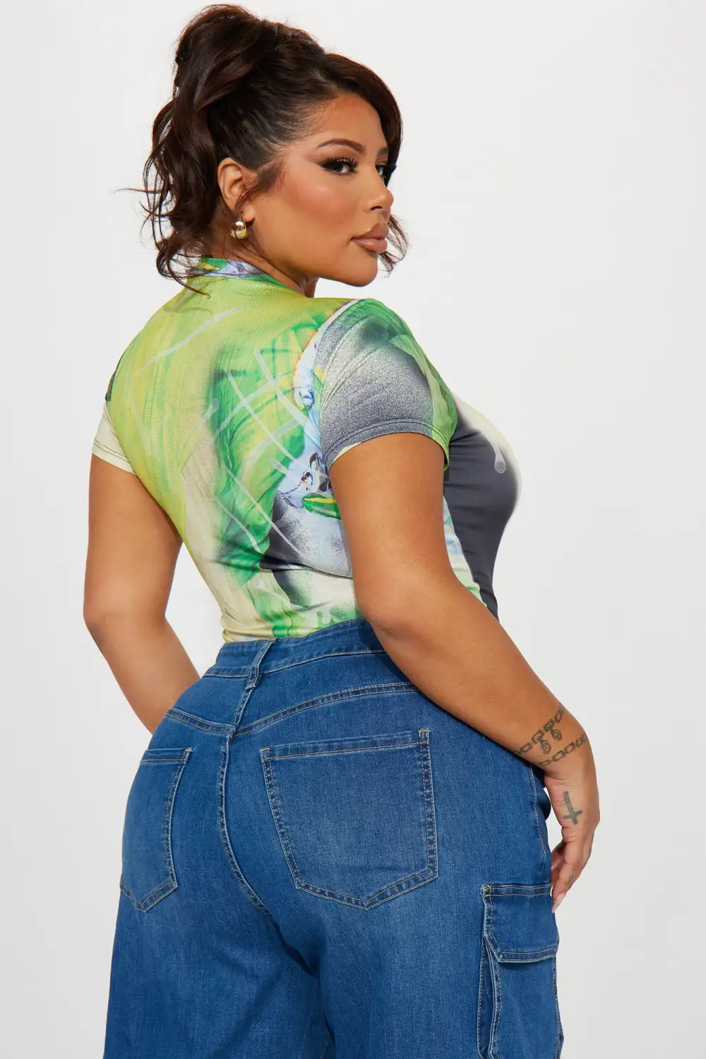 Hard To Forget Bodysuit - Green/combo