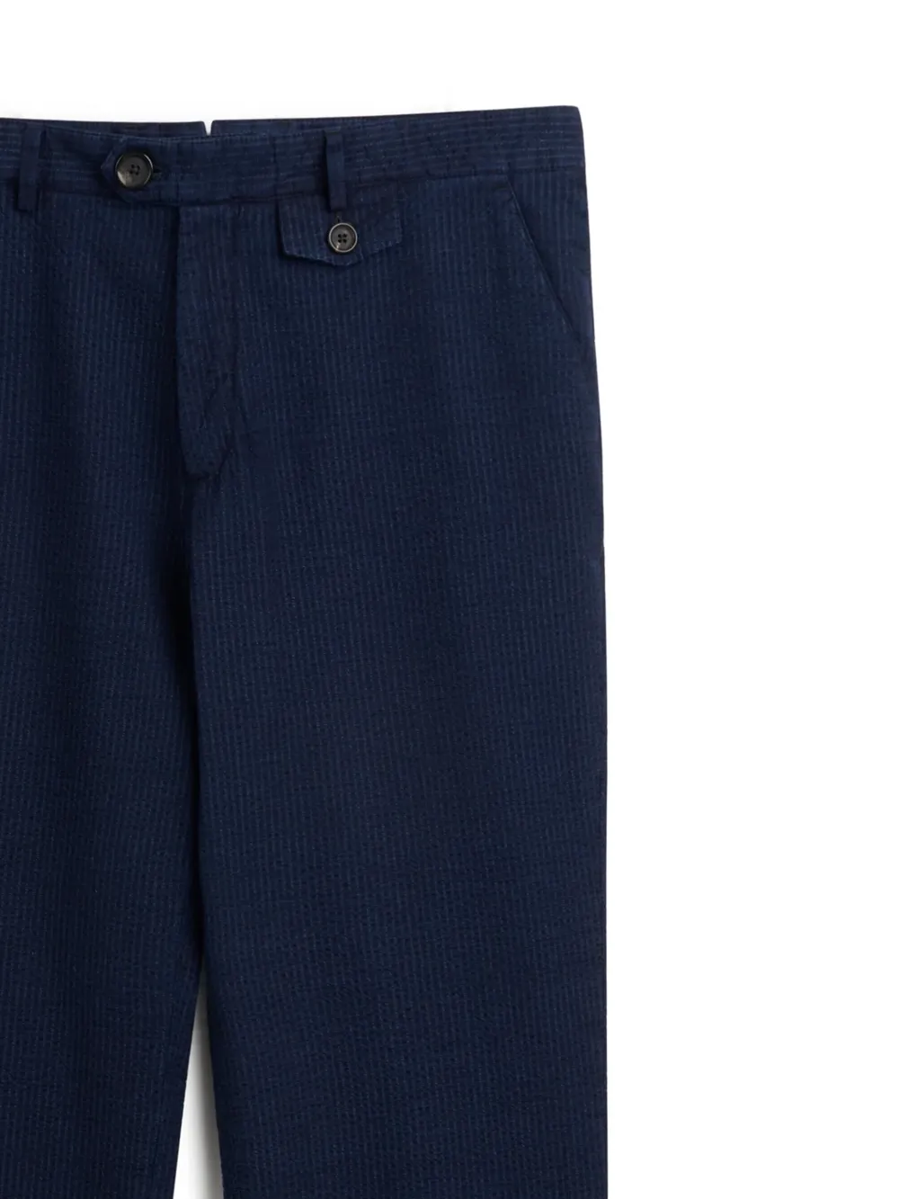Indigo Cotton Casual Style Trousers