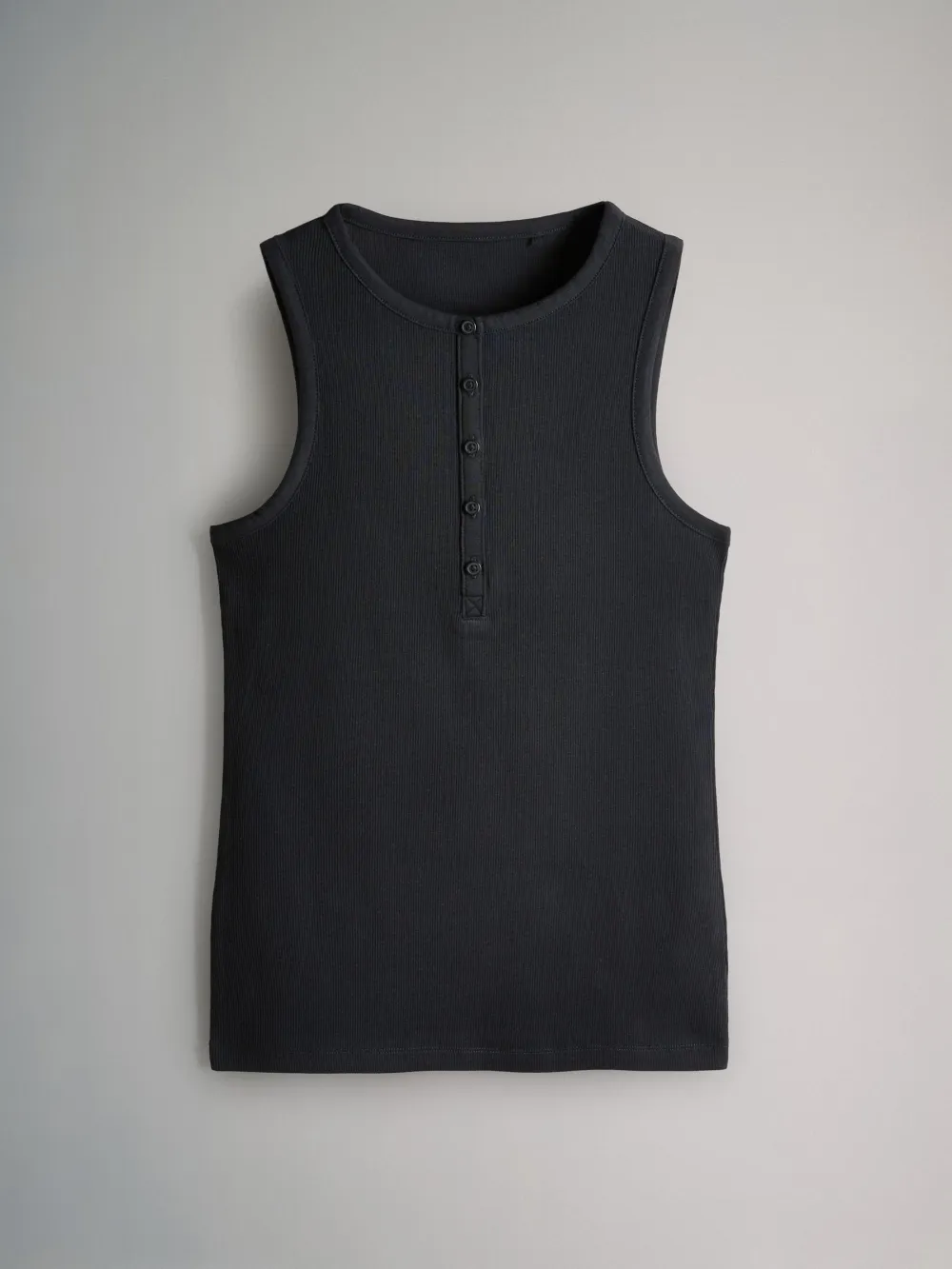 Ribbed Henley Tank Top Set 4 Pieces