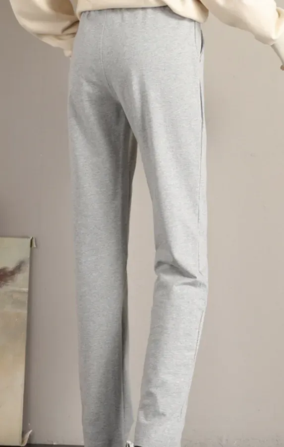 Casual Plain Pockets Lace-Up Sweatpants & Joggers