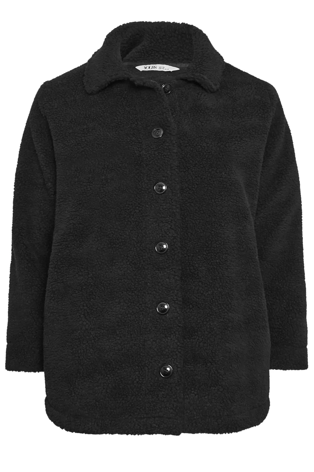 YOURS Curve Black Teddy Fleece Jacket