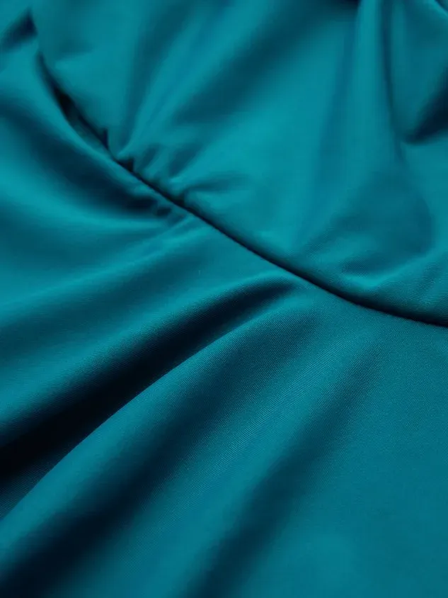 Vacation Plants Printing Scoop Neck Tankinis Two-Piece Set