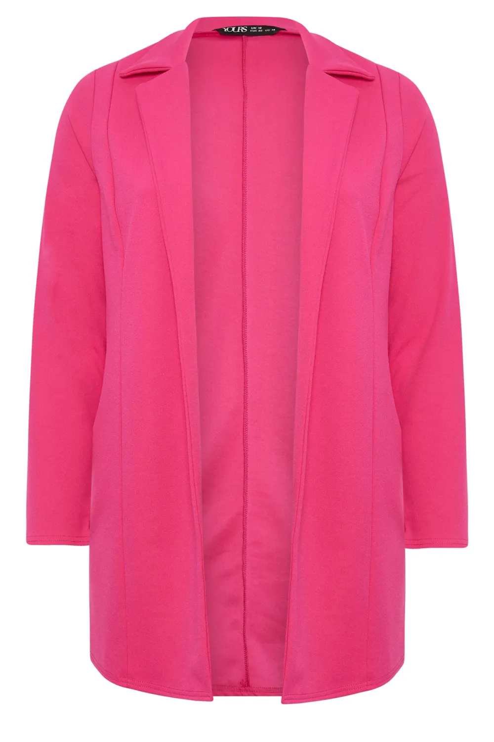 YOURS Curve Hot Pink Longline Blazer