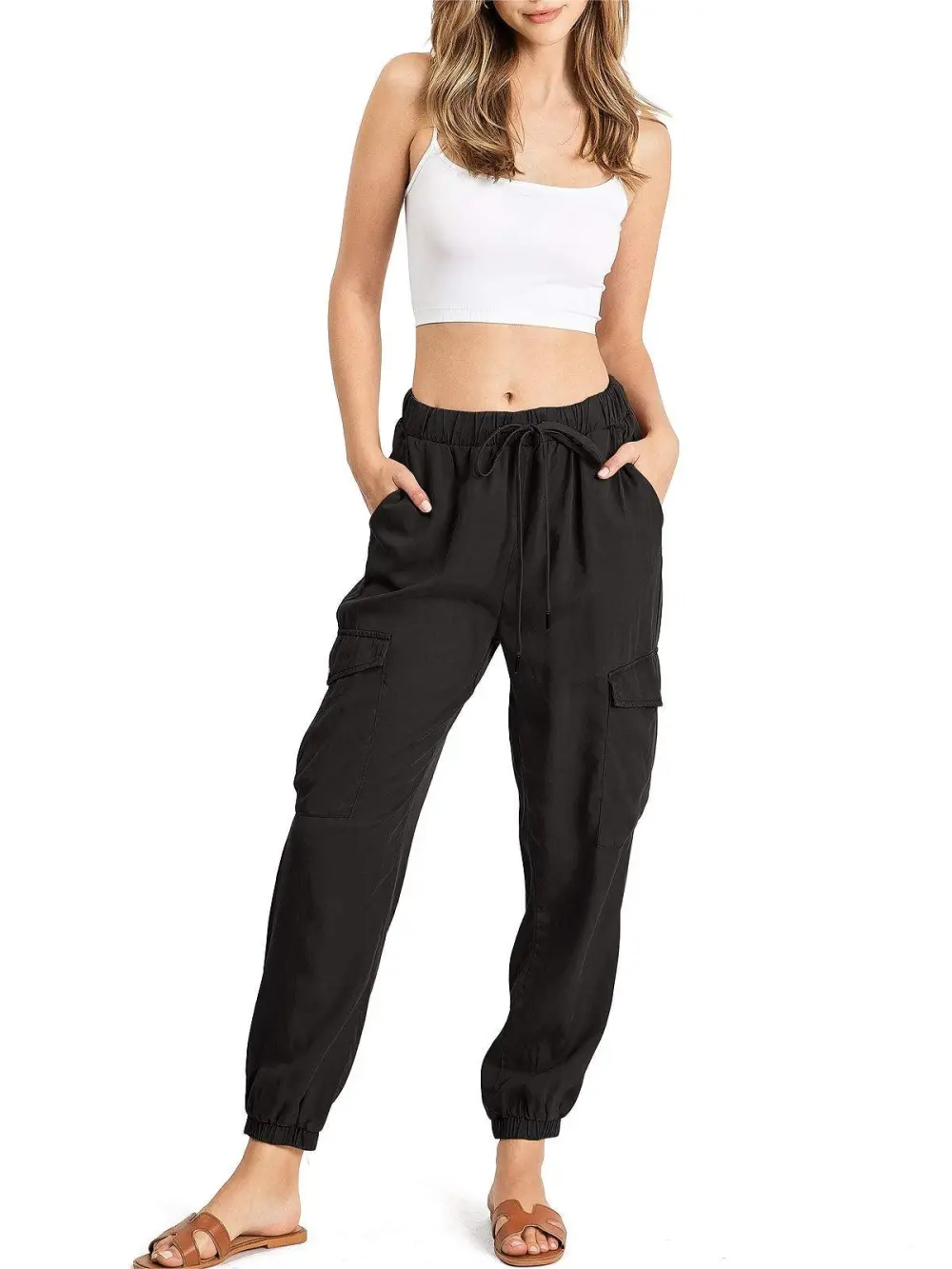 Drawstring Cargo Joggers