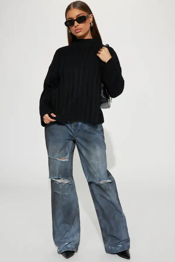 Talk It Up Sweater - Black