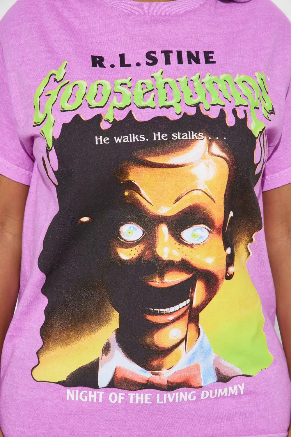 Dangerous Dummy Goosebumps Graphic Tee - Pink