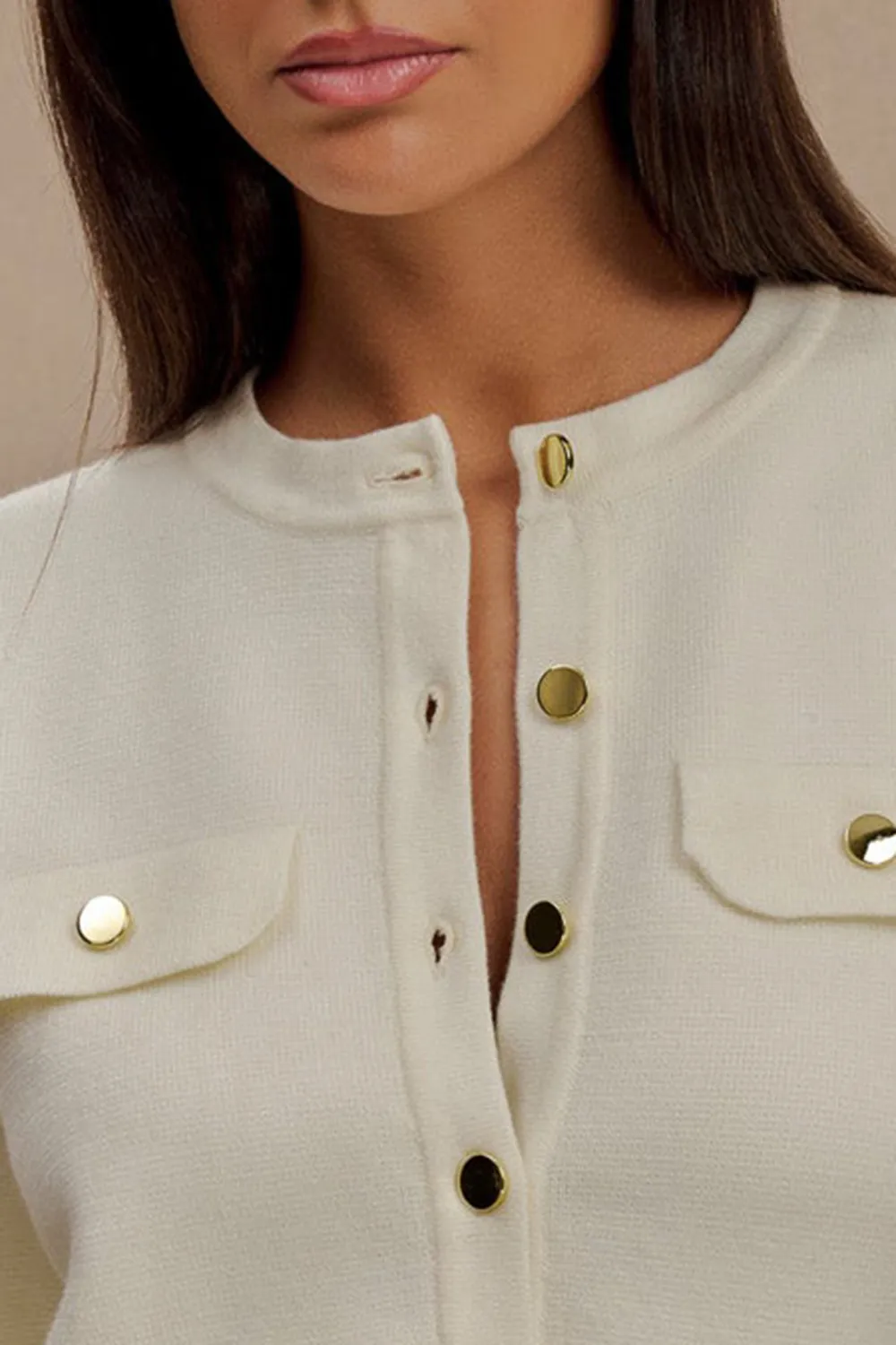 Casual Style Knit Long Sleeve Cardigan