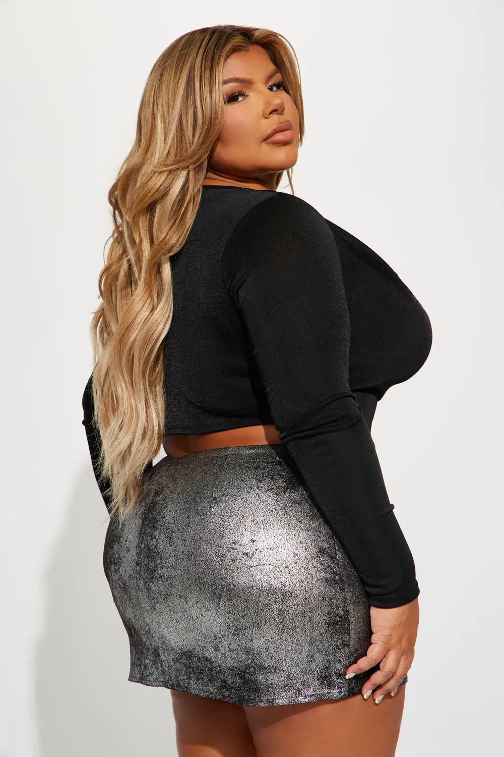 Olivia Cowl Neck Top - Black