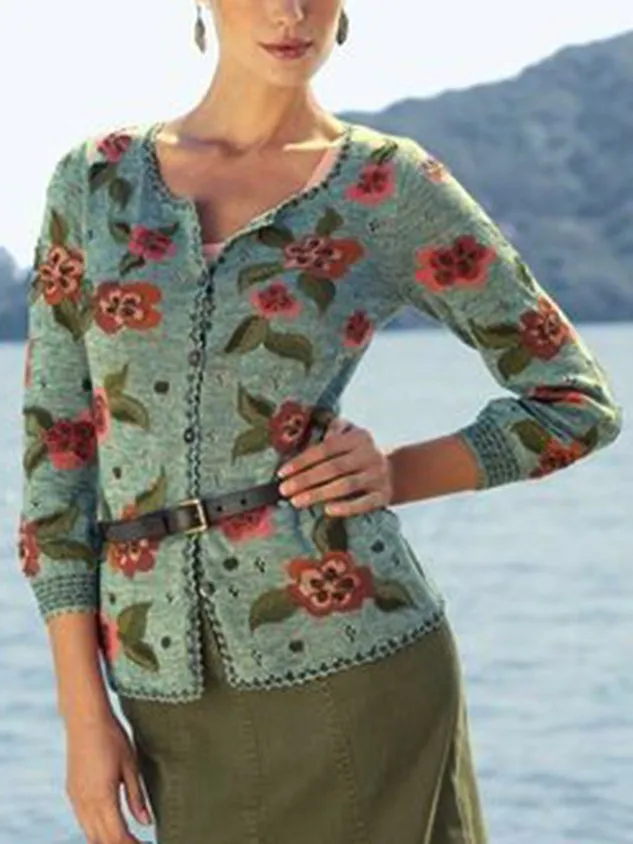 Green Vintage Cotton-Blend Jacket