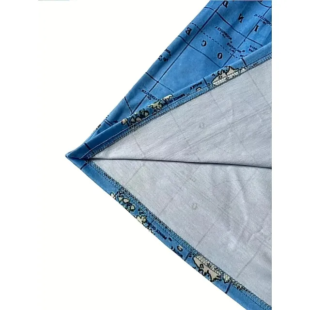 Women's T shirt Tee Blouse Graphic World Map Multi Color pea green Blue Purple Print Short Sleeve Street Daily Basic Modern V Neck Regular Fit T-shirt Sleeve Summer