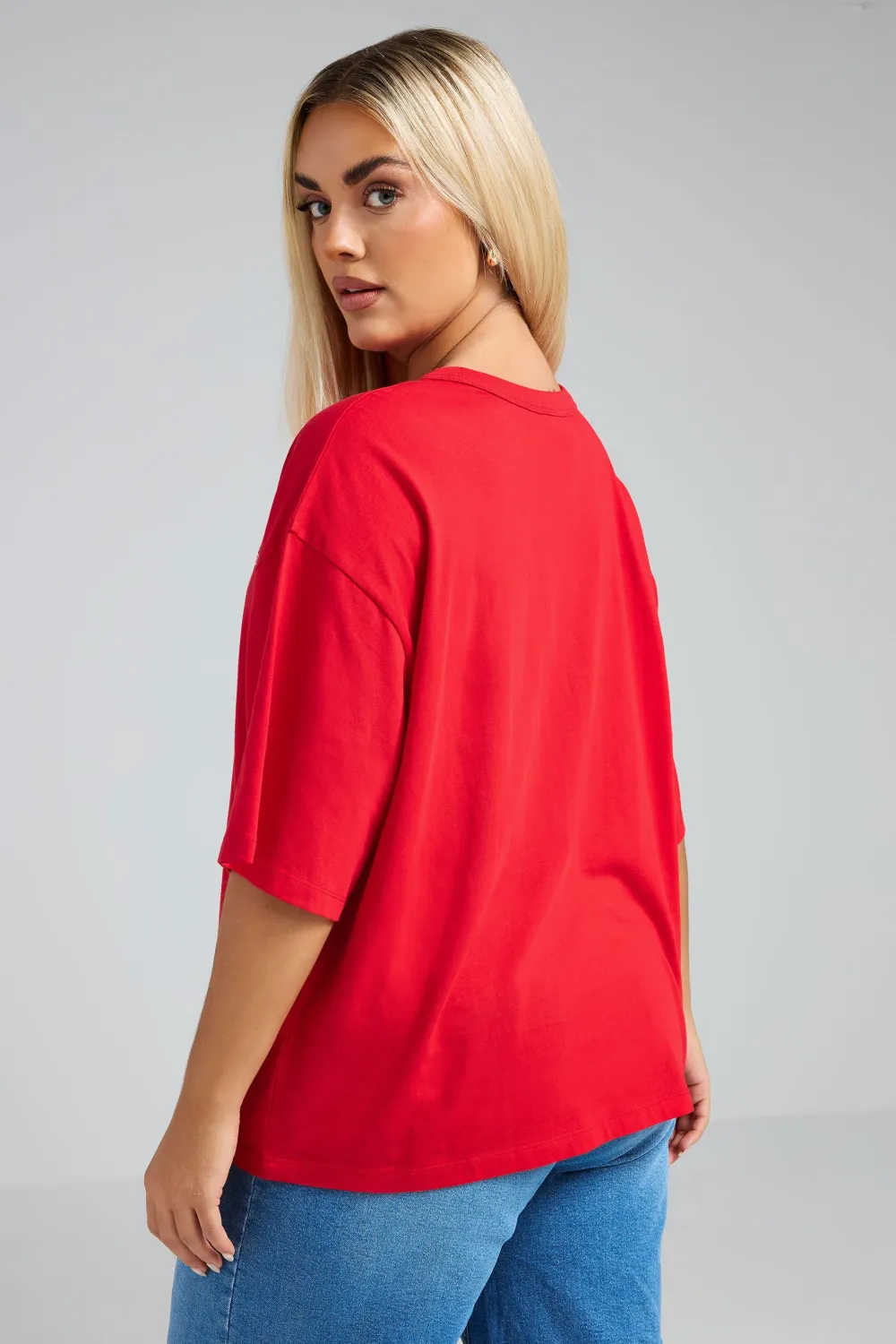 LIMITED COLLECTION Curve Red 'Happy Hour' Christmas T-Shirt