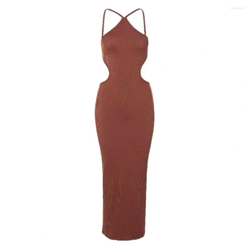 Sleeveless Nude Backless Dress – Modish Style