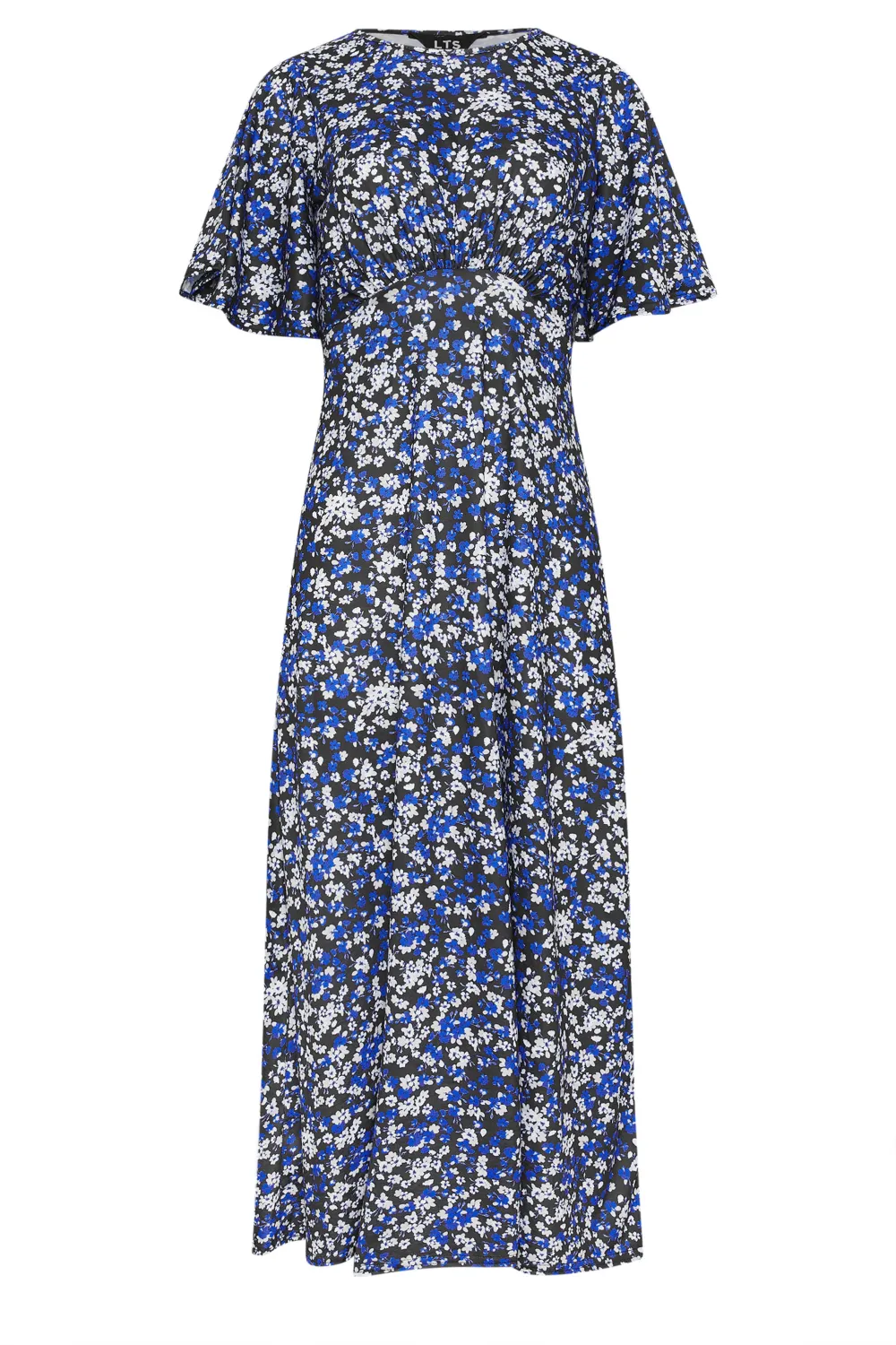LTS Tall Navy Blue Ditsy Floral Midi Dress