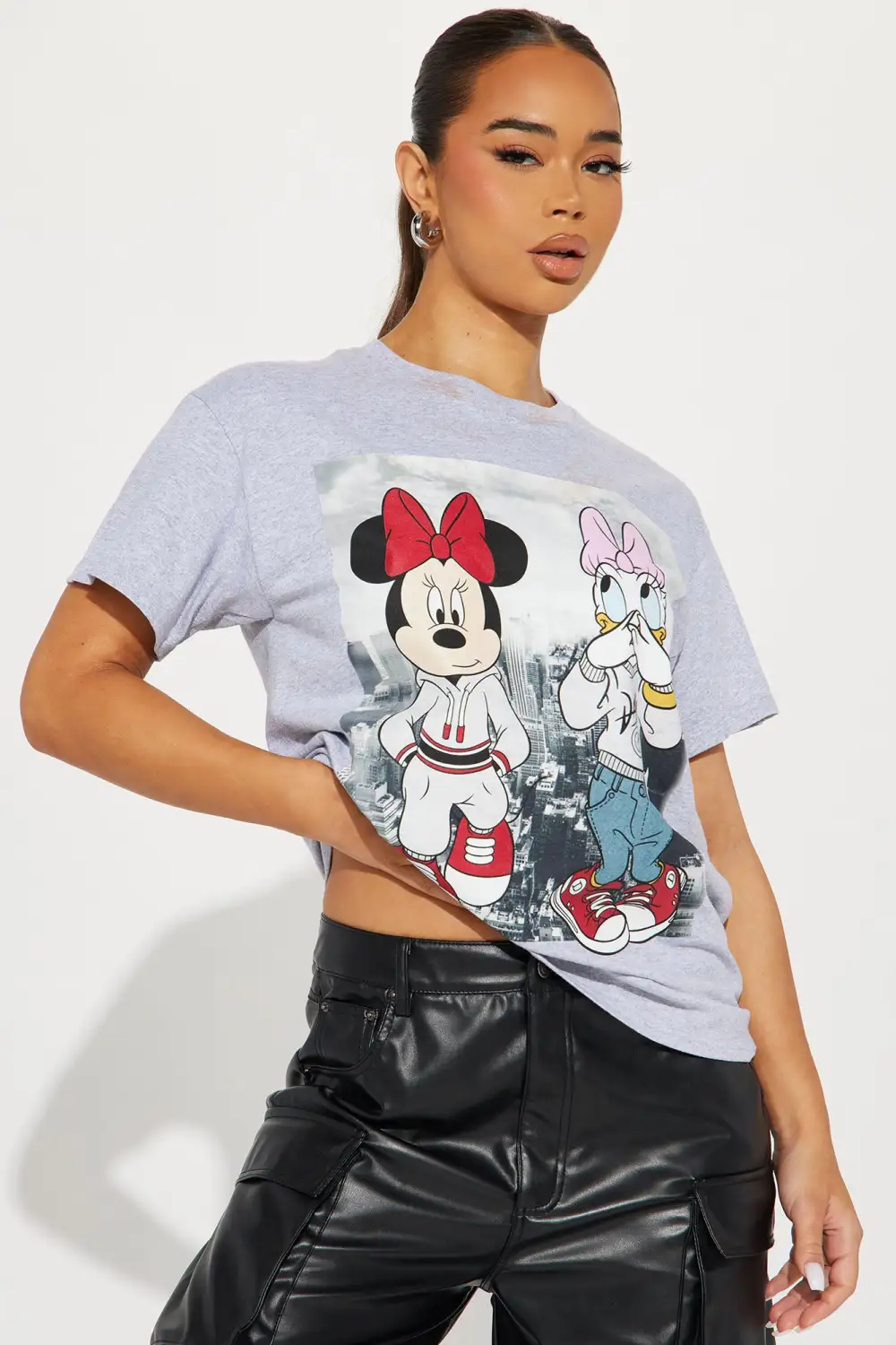 Minnie & Daisy Graphic Tshirt - Heather Grey