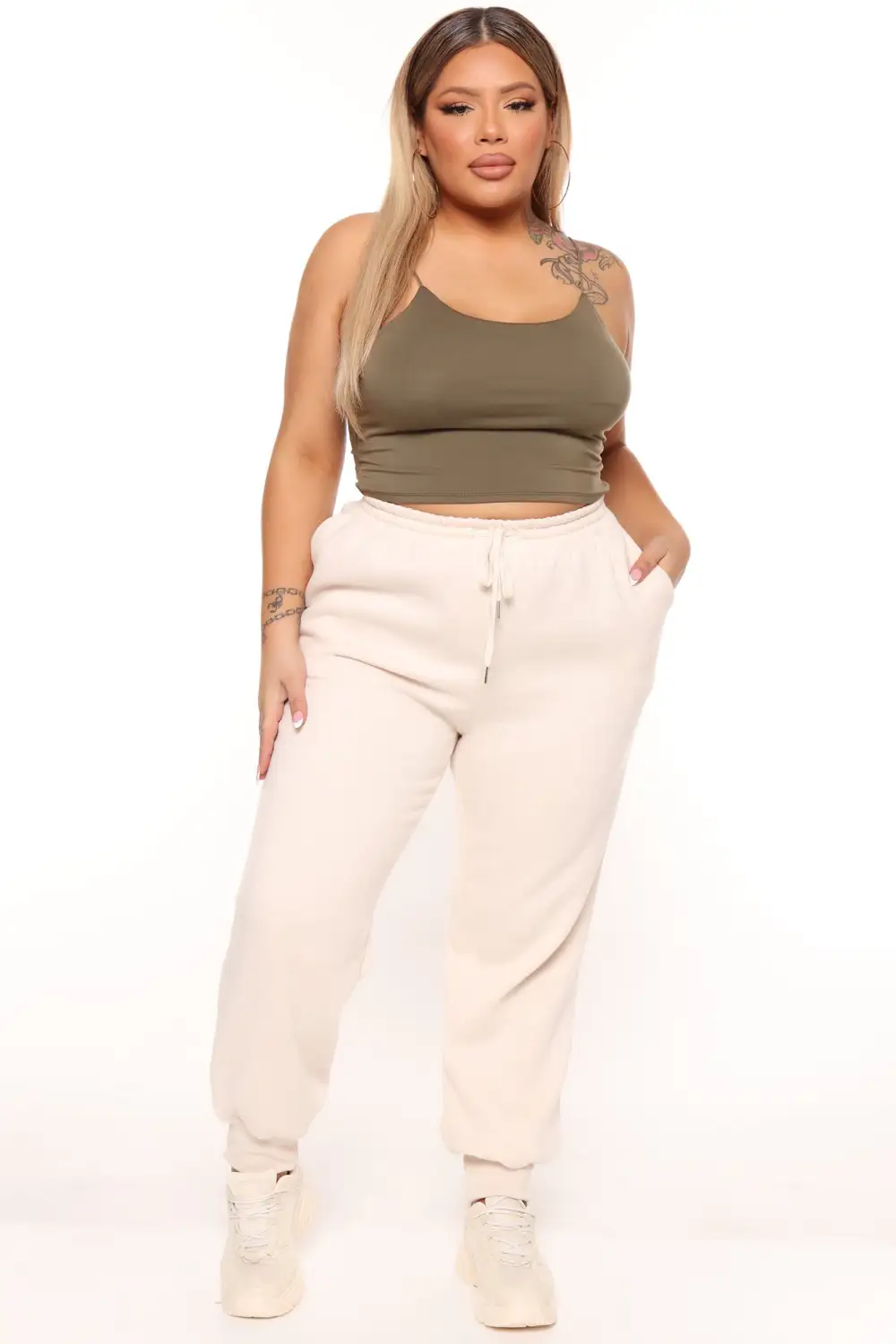 KiKi Cropped Top - Olive