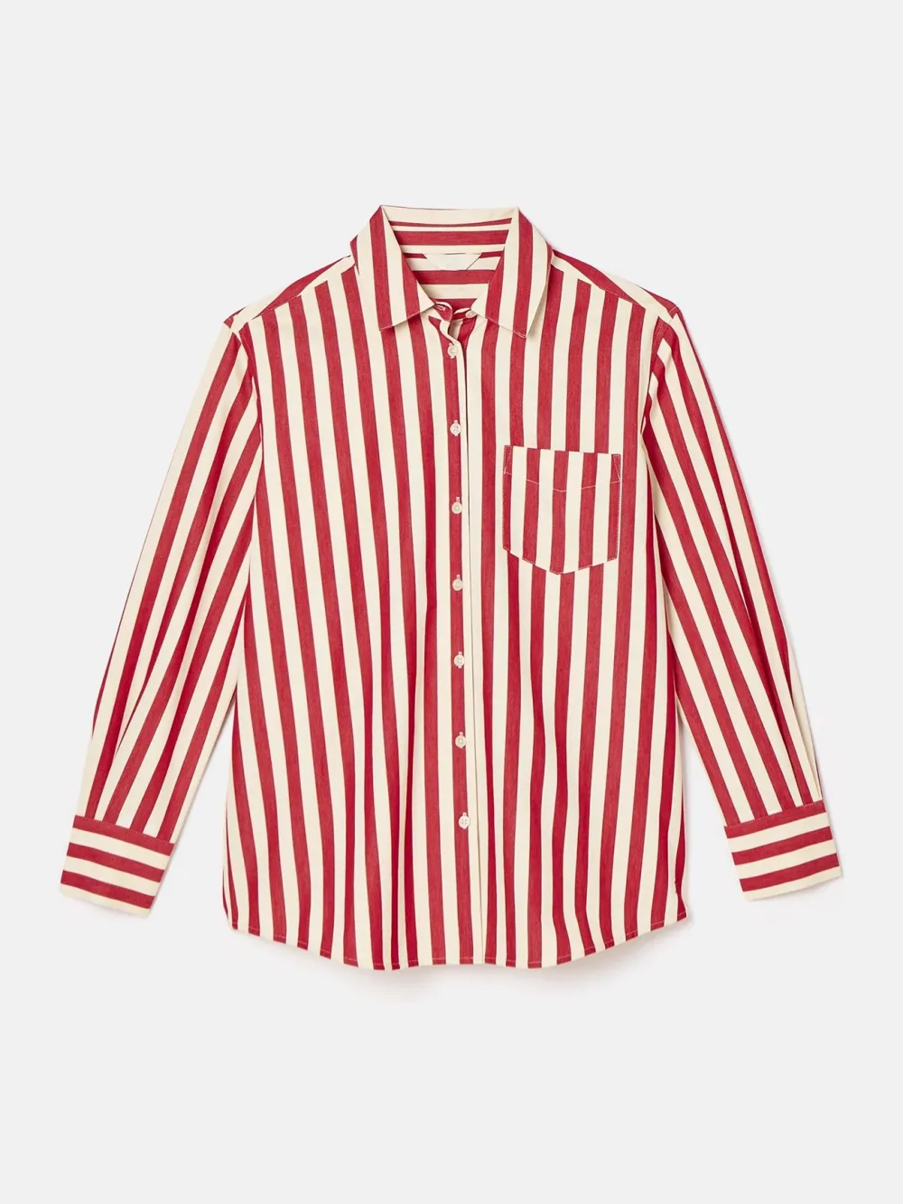 Daily Red & Cream Stripe Shirt