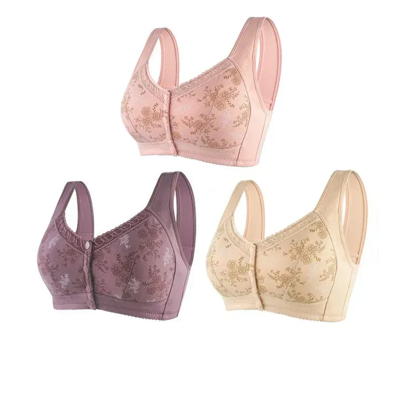🔥Buy 1 Get 3(3packs)🔥 Mama Cotton Front Closure Bra-FREE SHIPPING