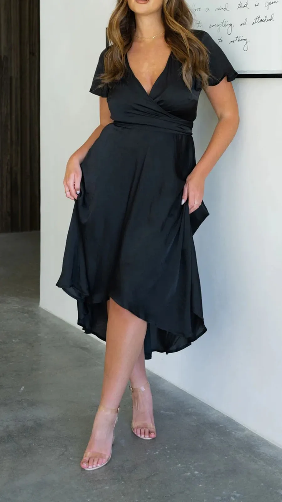 Sexy Flowing With Cutout Back Midi Dress