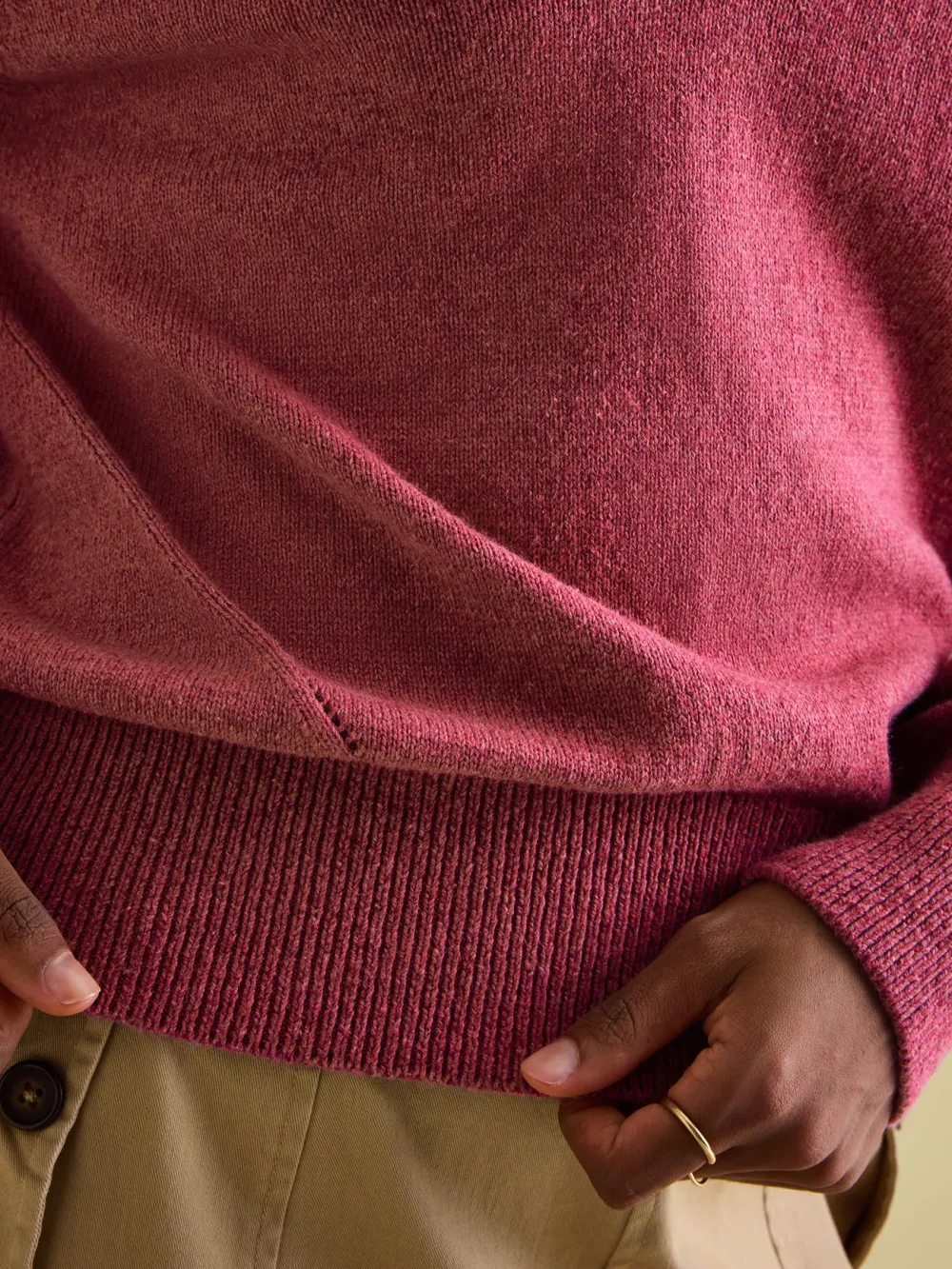 V Neck Stripe Jumper with Collar