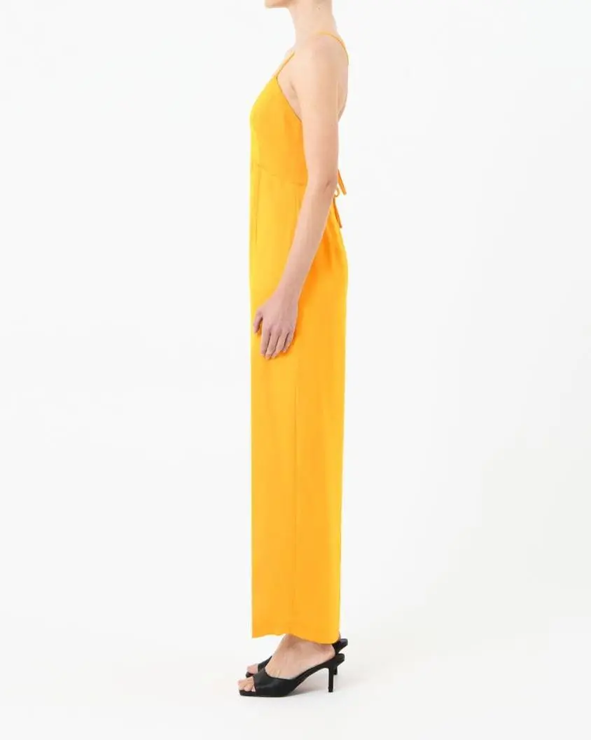 Backless Maxi Dress -Golden Yellow