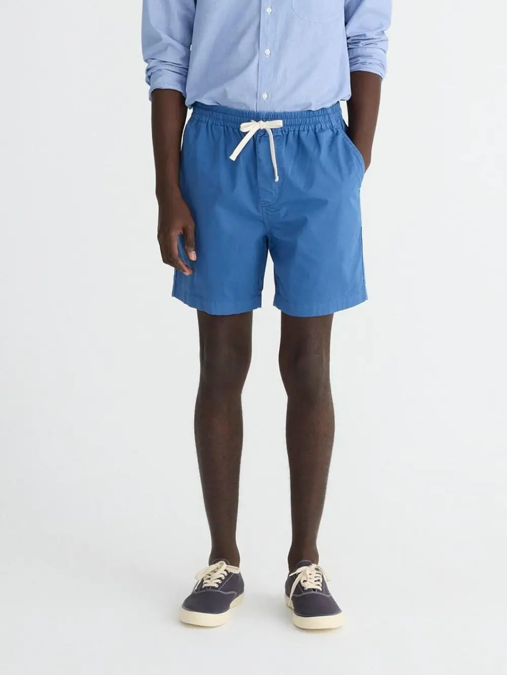 Bright Blue Drawstring Casual Shorts