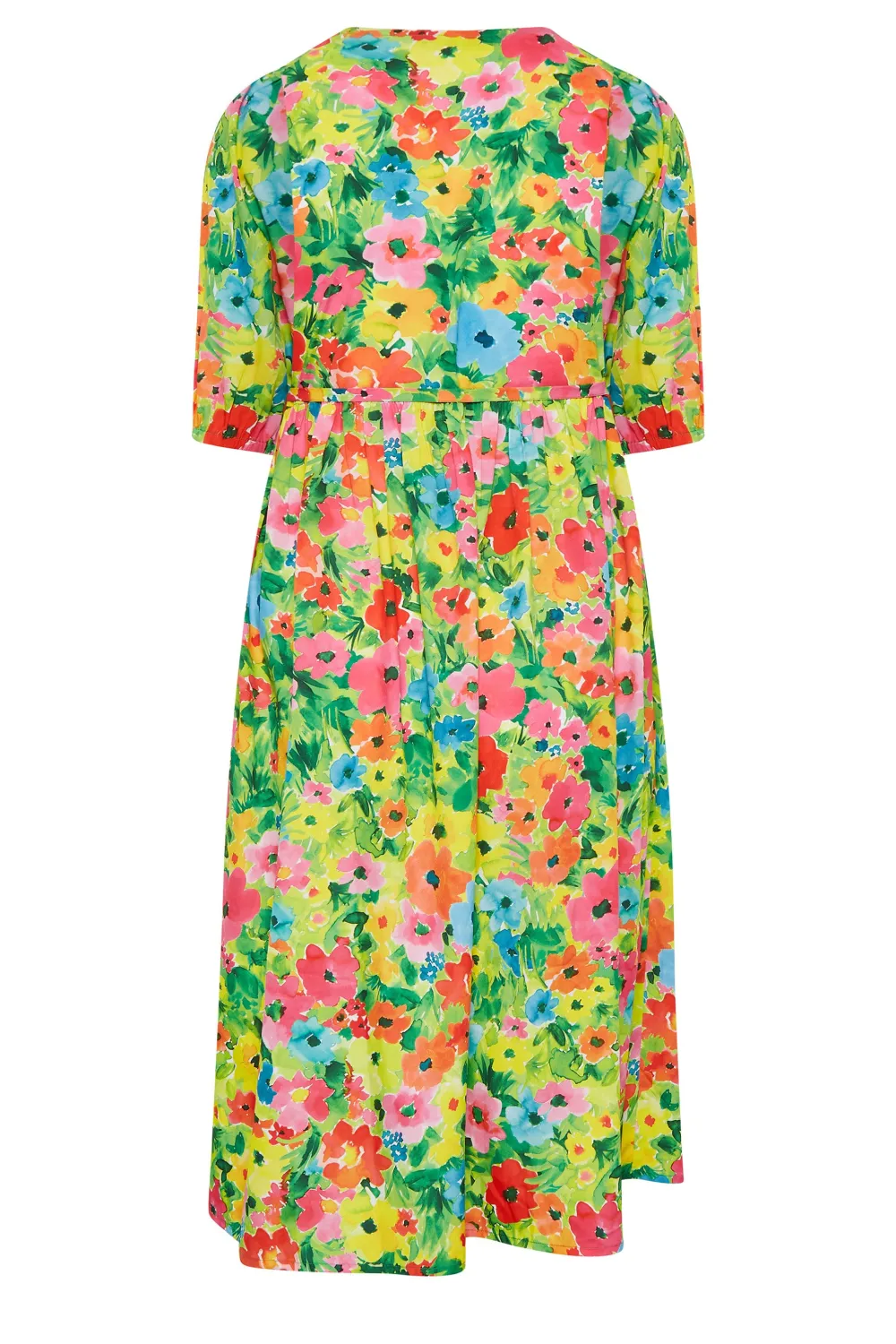 YOURS Curve Green Floral Midaxi Dress